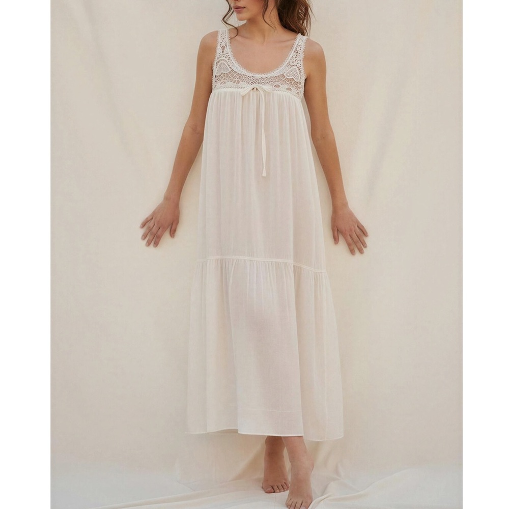 ULLA JOHNSON Rowena Coverup Dress, Ivory, P/XS - Picture 3 of 13